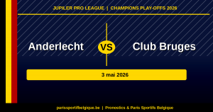 Prono Anderlecht – Club Bruges : analyse expert Champions Play-offs J6 (3 mai 2026)