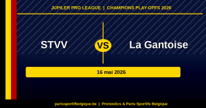 Prono STVV – La Gantoise (16 mai 2026) : analyse J8 Champions Play-offs