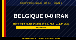 Belgique 0-0 Iran : Ngoy expulsé, les Diables dos au mur avant la J3