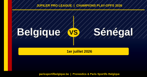 Prono Belgique Sénégal 16e finale CDM 2026 : analyse et pick (1er juillet 22h Seattle)