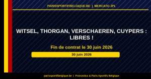 JPL : Witsel, Thorgan Hazard, Verschaeren libres le 1er juillet 2026 — que vont-ils faire ?