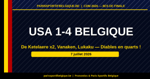 USA 1-4 Belgique : De Ketelaere en feu, les Diables explosent le pays hôte et filent en quarts