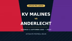 KV Malines contre Anderlecht : les Mauves veulent repartir après le nul contre Genk